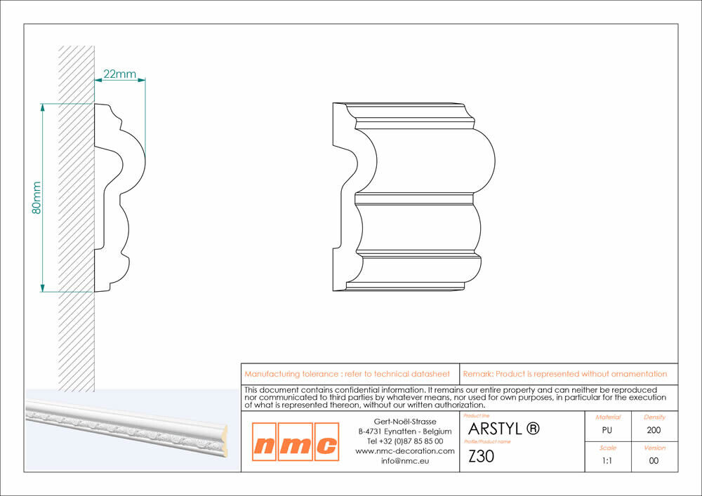 Wandleiste NMC Z30 Noel Marquet Stuckleiste-x13-Z30.1M