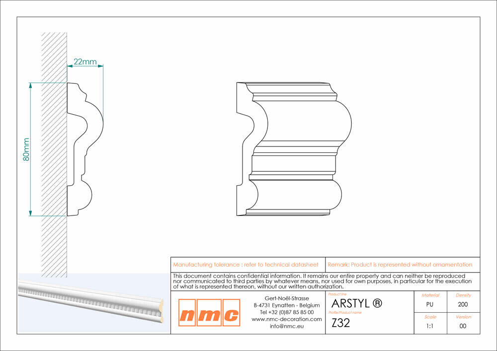 Wandleiste NMC Z32 Noel Marquet Stuckleiste-x13-Z32.1M