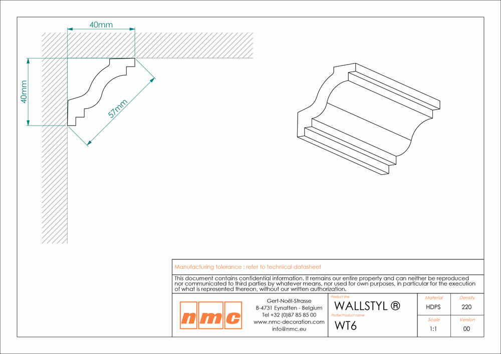 Deckenleiste NMC WT6 Noel Marquet Stuckleiste-x13-WT6.1M