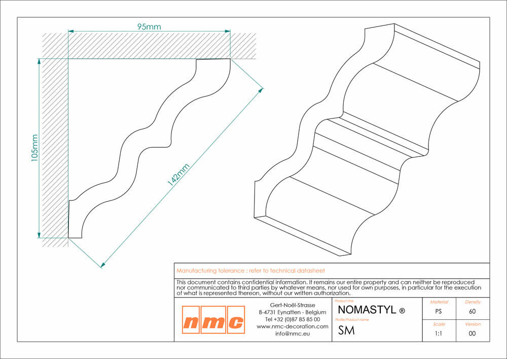 18er Stuckleisten Box Deckenleiste NMC SM _L Noel Marquet Stuckleiste-x13-SM-VE