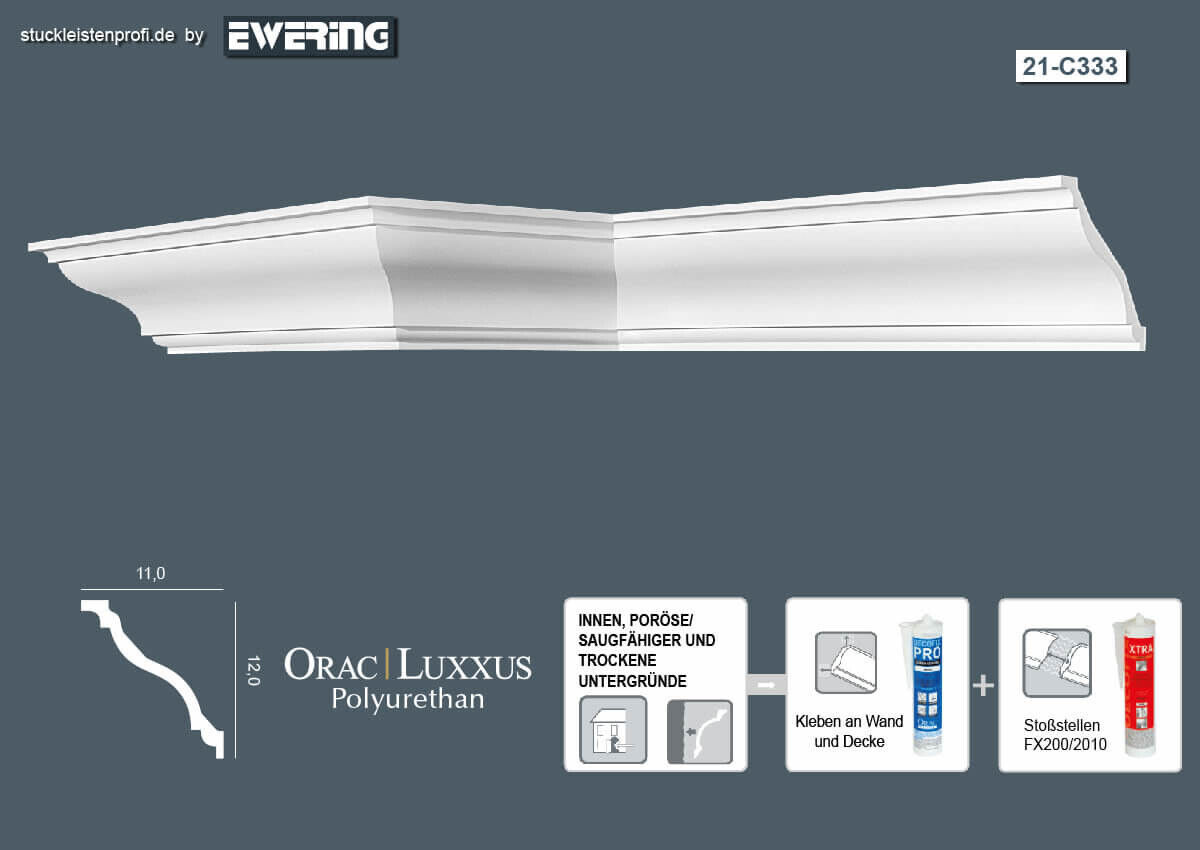 Deckenleiste C333 Orac Decor Stuckleiste-C333.1M