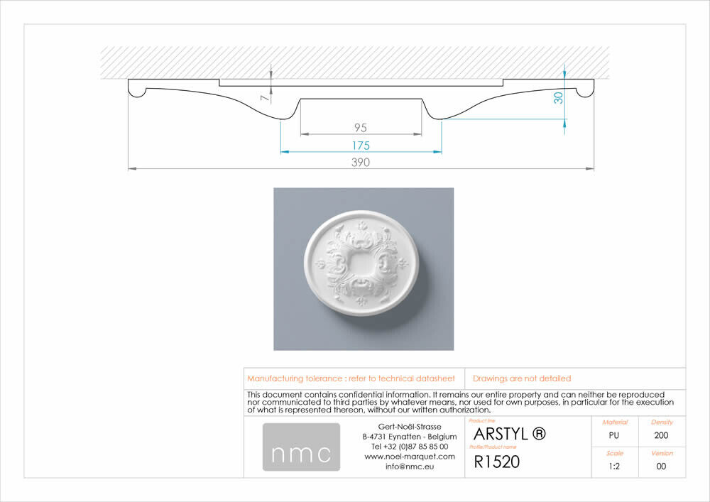 Rosette NMC R1520_L Noel Marquet Zierelement-x13-R1520