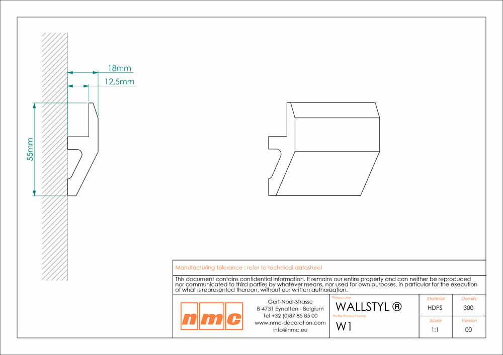 Wandleiste NMC W1 Noel Marquet Lichtleiste-x13-W1.1M