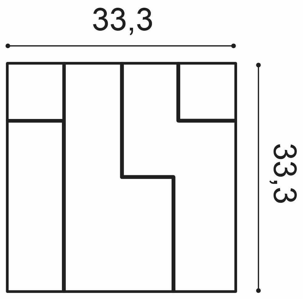 3D-Paneel W102 _L Orac Decor Cubi Zierelement-W102