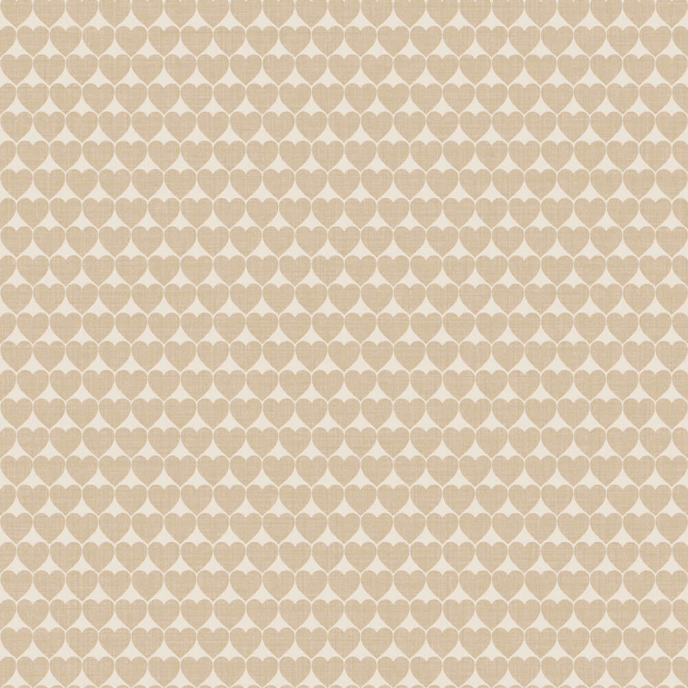 Herzform Tapete beige Mondobaby Rasch Textil 113040-23-113040.1M