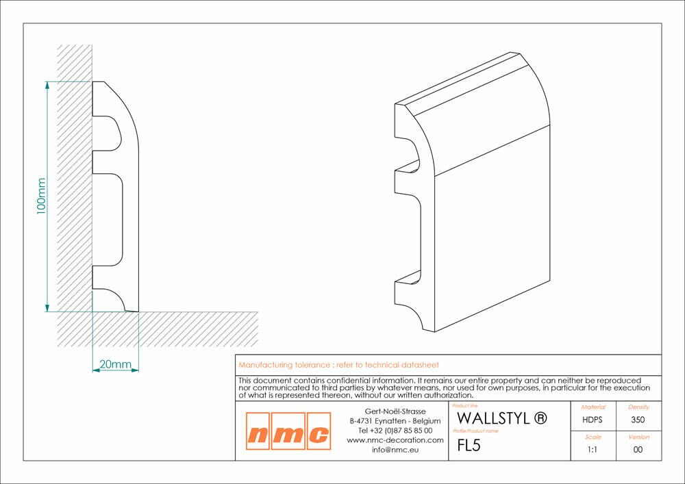 Fußleiste NMC FL5-2M Noel Marquet Flachprofil-x13-FL5-2M.1M