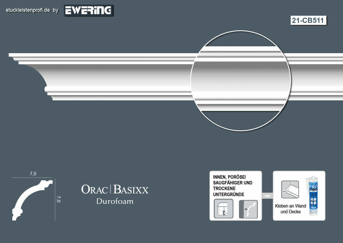 18er Stuckleisten Box CB511 Deckenleiste Orac Decor Stuckleiste-CB511-VE