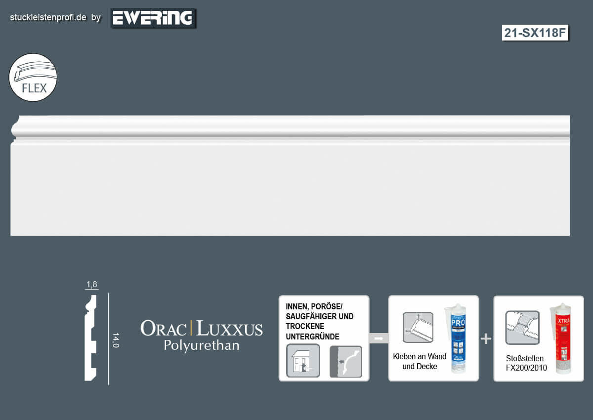 Flexible Fußleiste SX118F Orac Decor Contour-SX118F