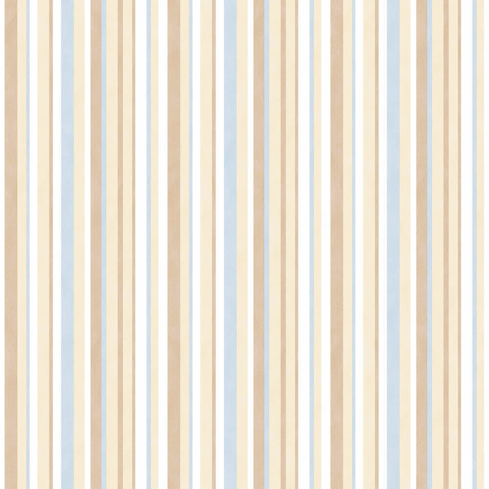 Tapete Streifen Beige Blau