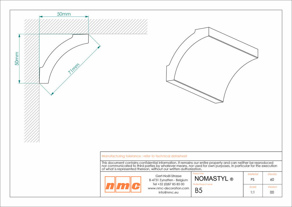 48er Stuckleisten Box B5 Deckenleiste NMC Noel Marquet Stuckleiste-x13-B5-VE