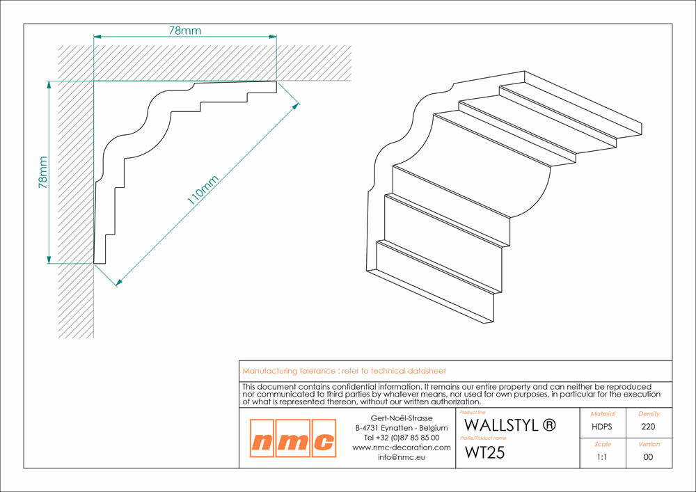 Deckenleiste NMC WT25 Noel Marquet Stuckleiste-x13-WT25.1M