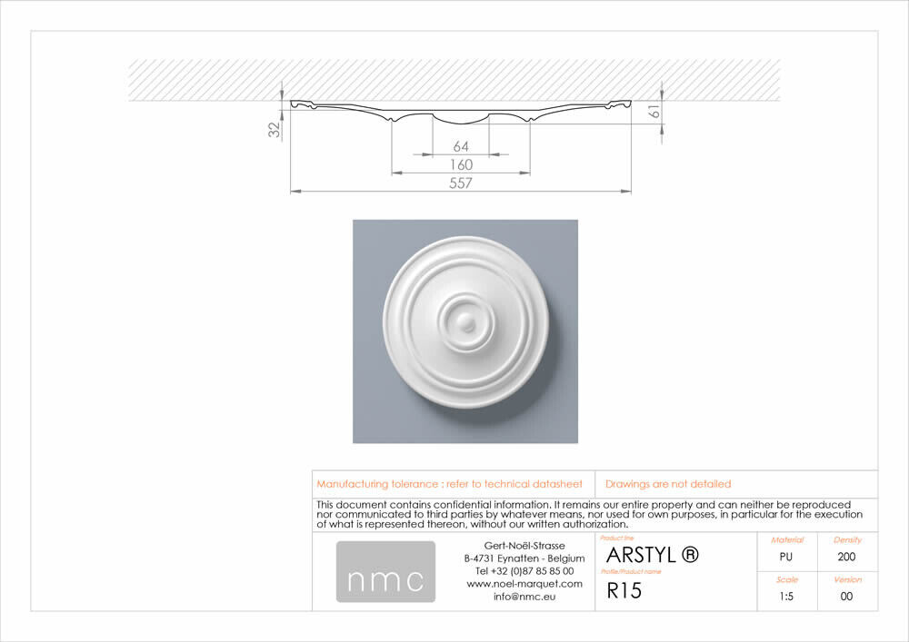 Rosette NMC R15 Noel Marquet Zierelement-x13-R15