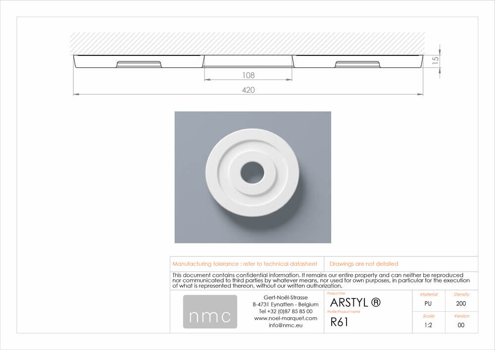 Rosette NMC R61 Noel Marquet Zierelement-x13-R61