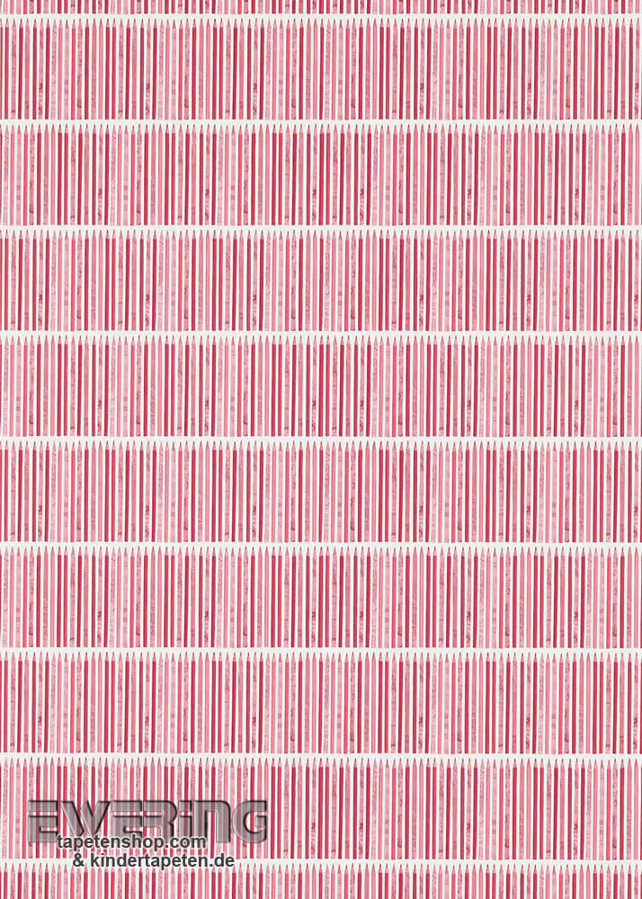 Stifte-Muster Rot Papiertapete