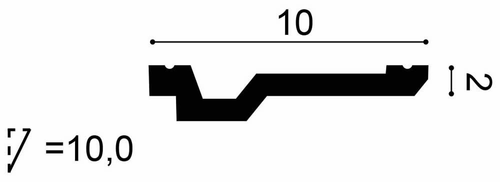 Deckenleiste flach kantig rückseitige Schattenlinie C356 Orac Decor Stuckleiste-C356.1M