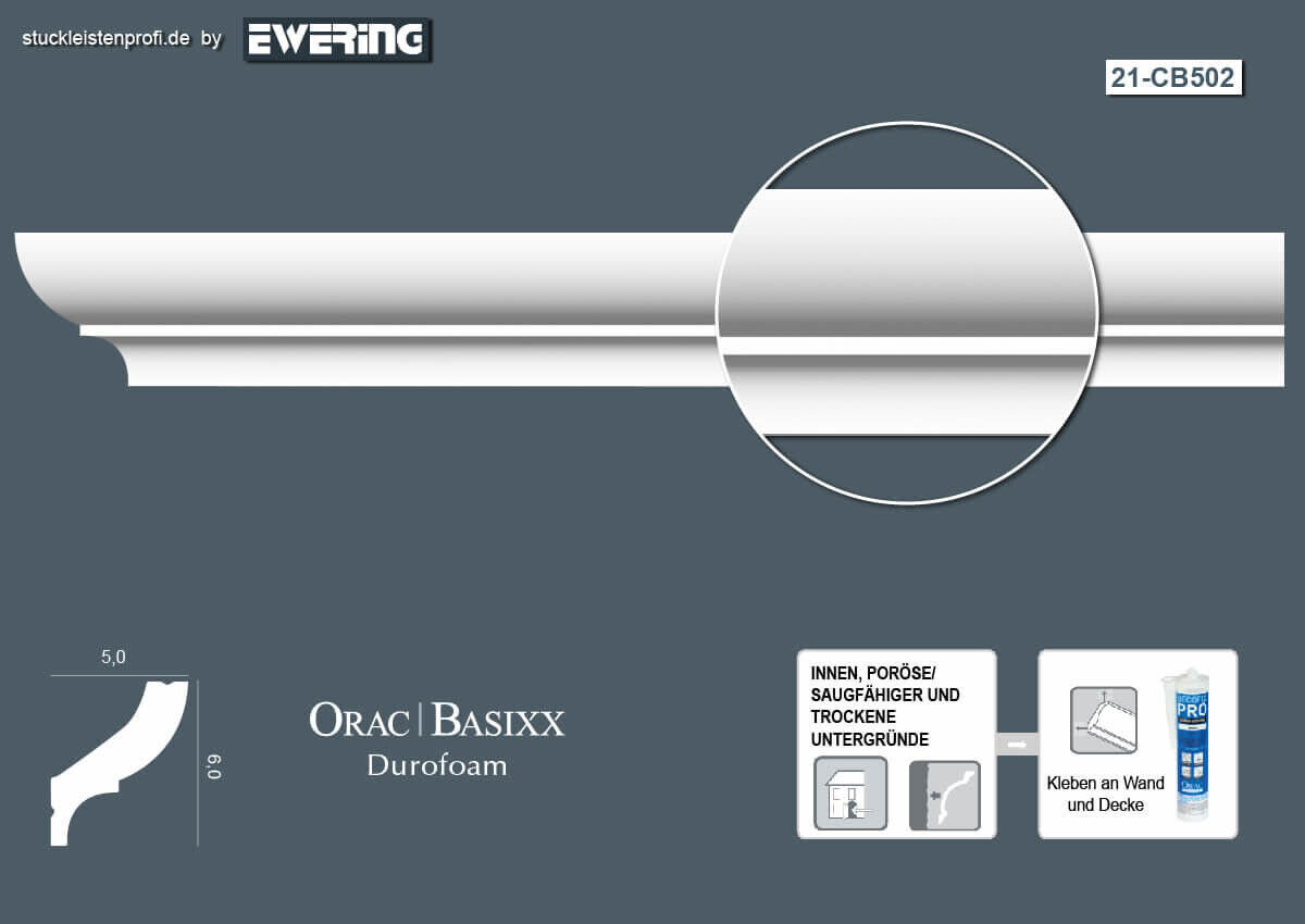 22er Stuckleisten Box CB502 Deckenleiste Orac Decor Stuckleiste-CB502-VE