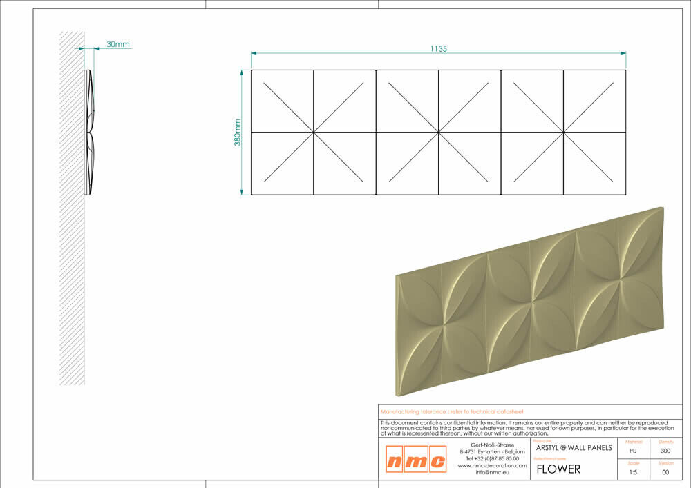 Wandpaneel FLOWER NMC Blumen Design Noel Marquet Wandelement-x13-FLOWER