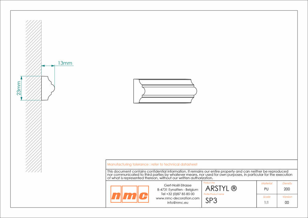 Wandleiste NMC SP3 _L Noel Marquet Feinprofil-x13-SP3.1M