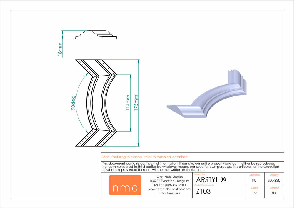 Ecke 4er Set NMC Z103 Noel Marquet Wandleiste _L-x13-Z103