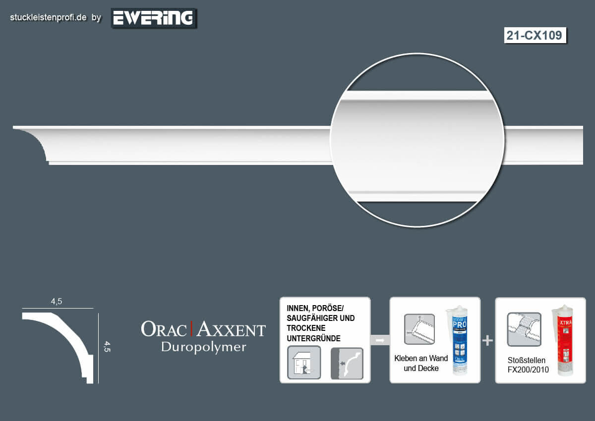 Deckenleiste CX109 _L Orac Decor Stuckleiste-CX109.1M