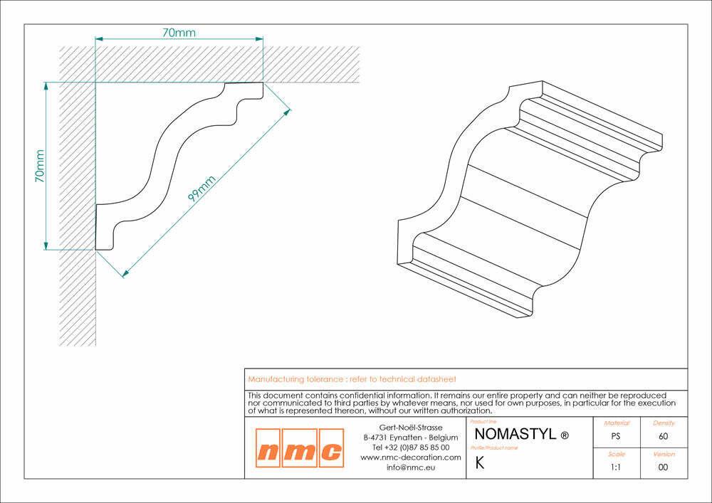 Stuckleisten-Set NMC K - 8 Deckenleisten mit Kleber _L-x13-Kset