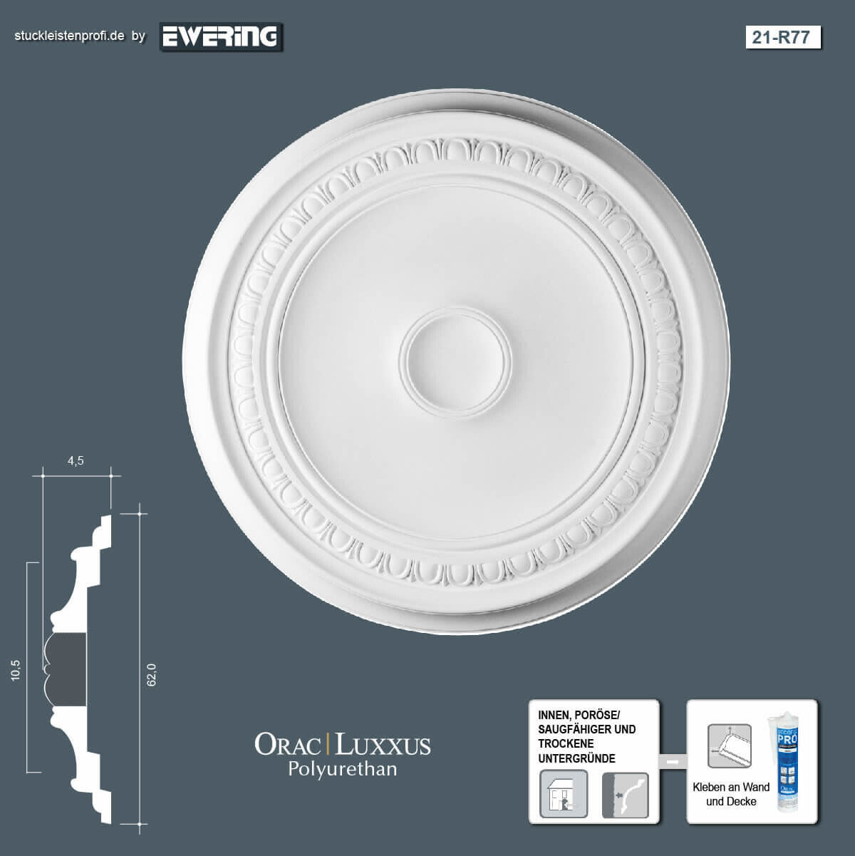 Rosette R77 Orac Decor Stuckelement-R77