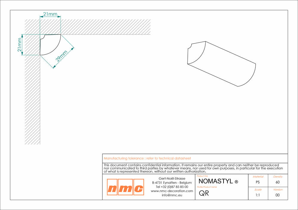 120er Stuckleisten Box QR Deckenleiste NMC Noel Marquet Stuckleiste-x13-QR-VE