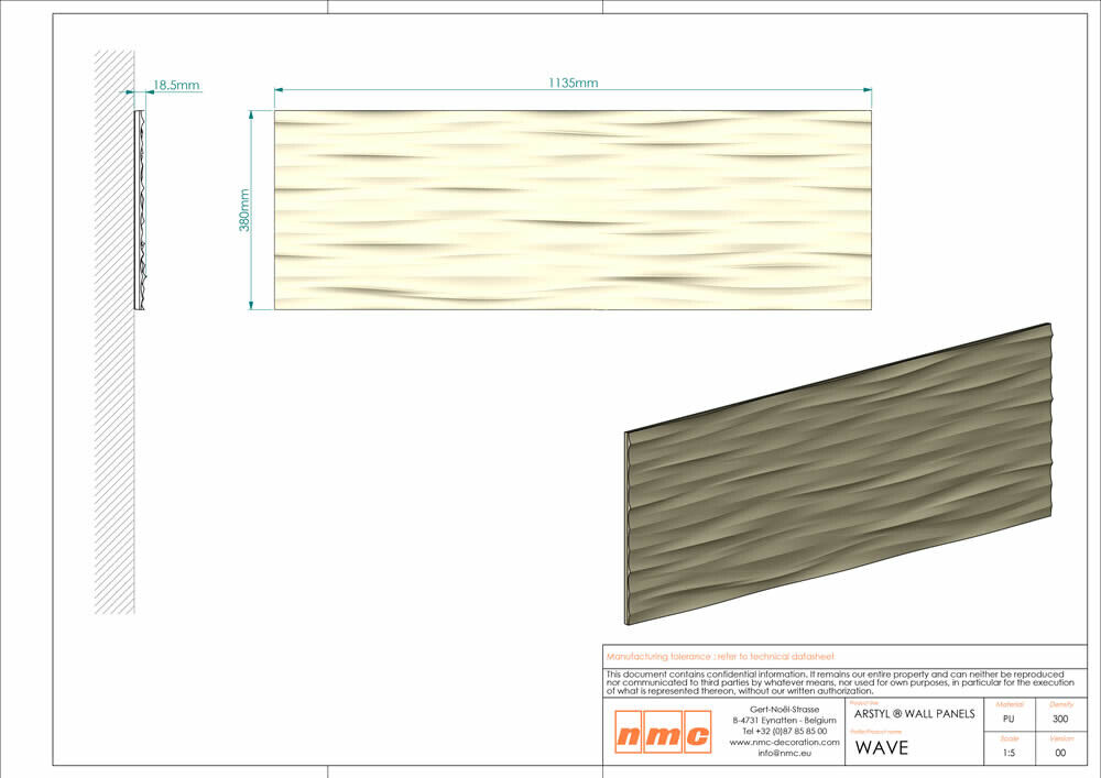 Wandpaneel WAVE NMC Wellen Optik Noel Marquet Wandelement-x13-WAVE