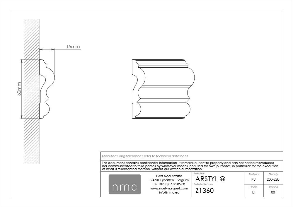 Flexible Wandleiste NMC Z1360FLEX Noel Marquet Stuckleiste-x13-Z1360FLEX