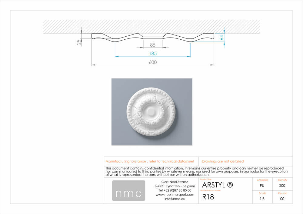 Rosette NMC R18 Noel Marquet Zierelement-x13-R18