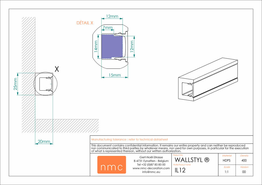 Lichtleiste NMC IL12 Noel Marquet Deckenleiste IL 12-x13-IL12.1M