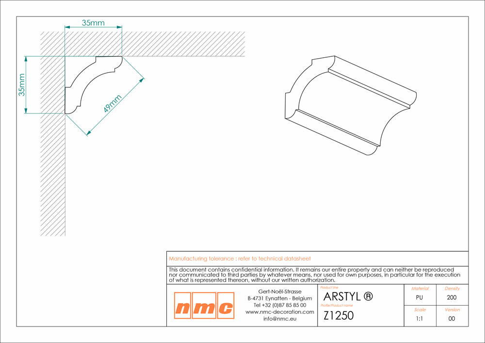 Deckenleiste NMC Z1250 Noel Marquet Stuckleiste-x13-Z1250.1M