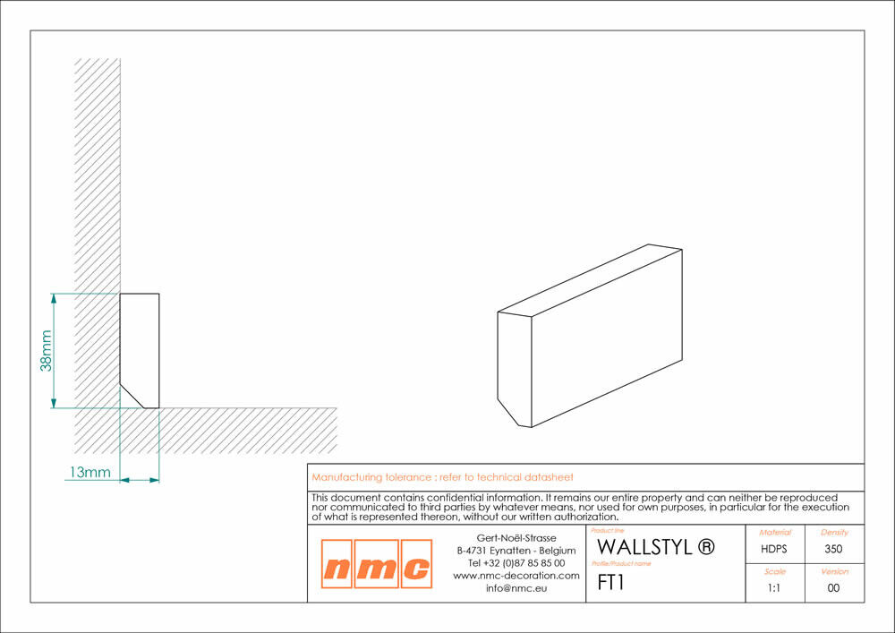 Fußleiste NMC FT1_L Noel Marquet Flachprofil-x13-FT1.1M