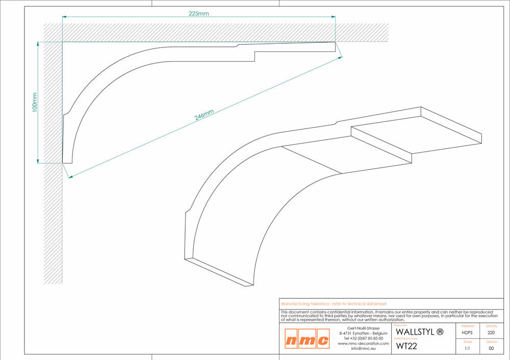 Deckenleiste NMC WT22 Noel Marquet Stuckleiste-x13-WT22.1M