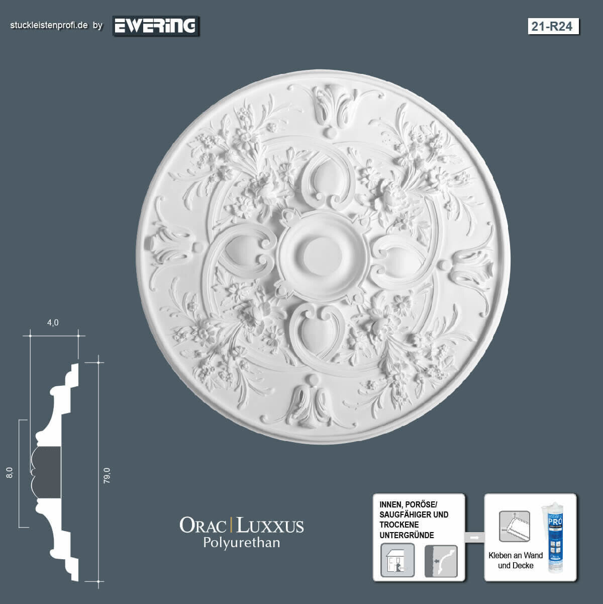 Rosette R24 Orac Decor Stuckelement-R24