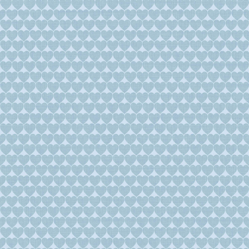 Blaue Tapete Herz Mondobaby Rasch Textil 113041-23-113041.1M