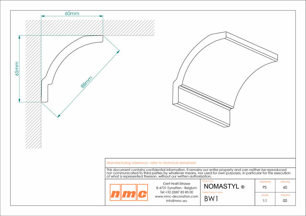 114er Stuckleisten Box BW1 Deckenleiste NMC Noel Marquet Stuckleiste-x13-BW1-VE