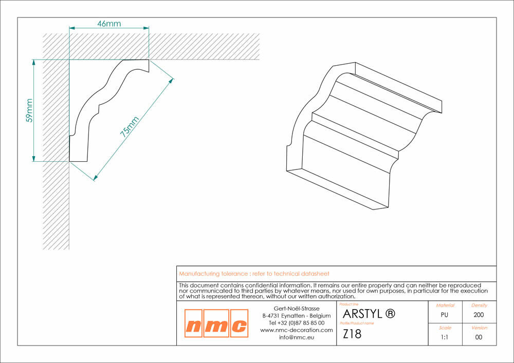 Deckenleiste NMC Z18 Noel Marquet Stuckleiste-x13-Z18.1M