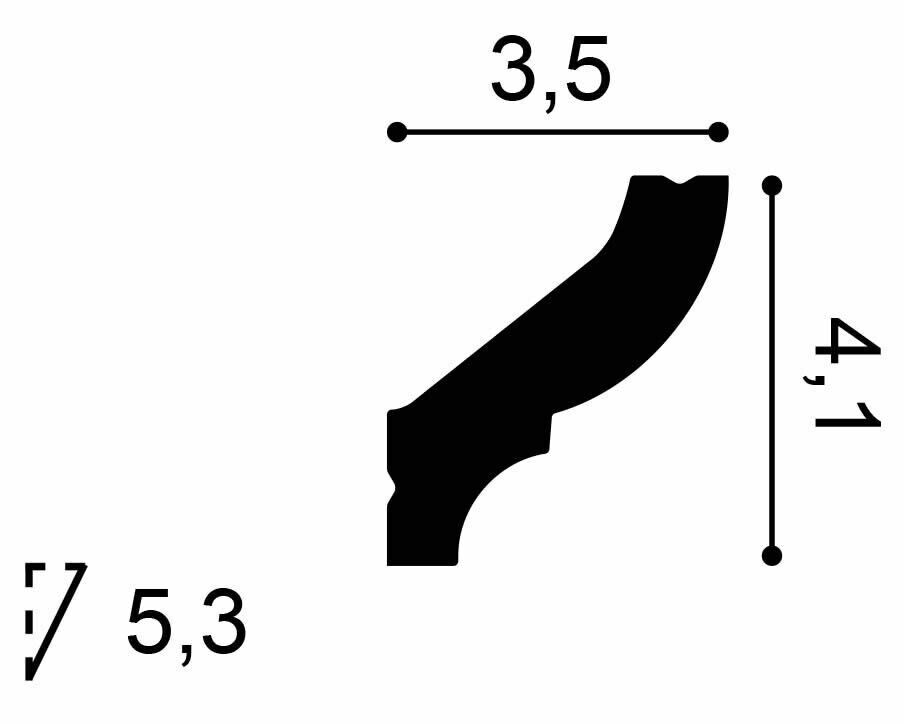 Deckenleiste CB501N Orac Decor Stuckleiste 1 m Leiste-CB501N.3M
