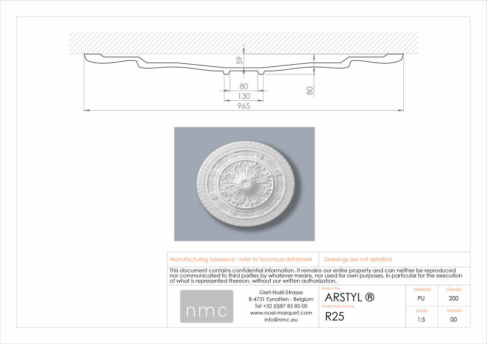 Rosette NMC R25 Noel Marquet Zierelement-x13-R25