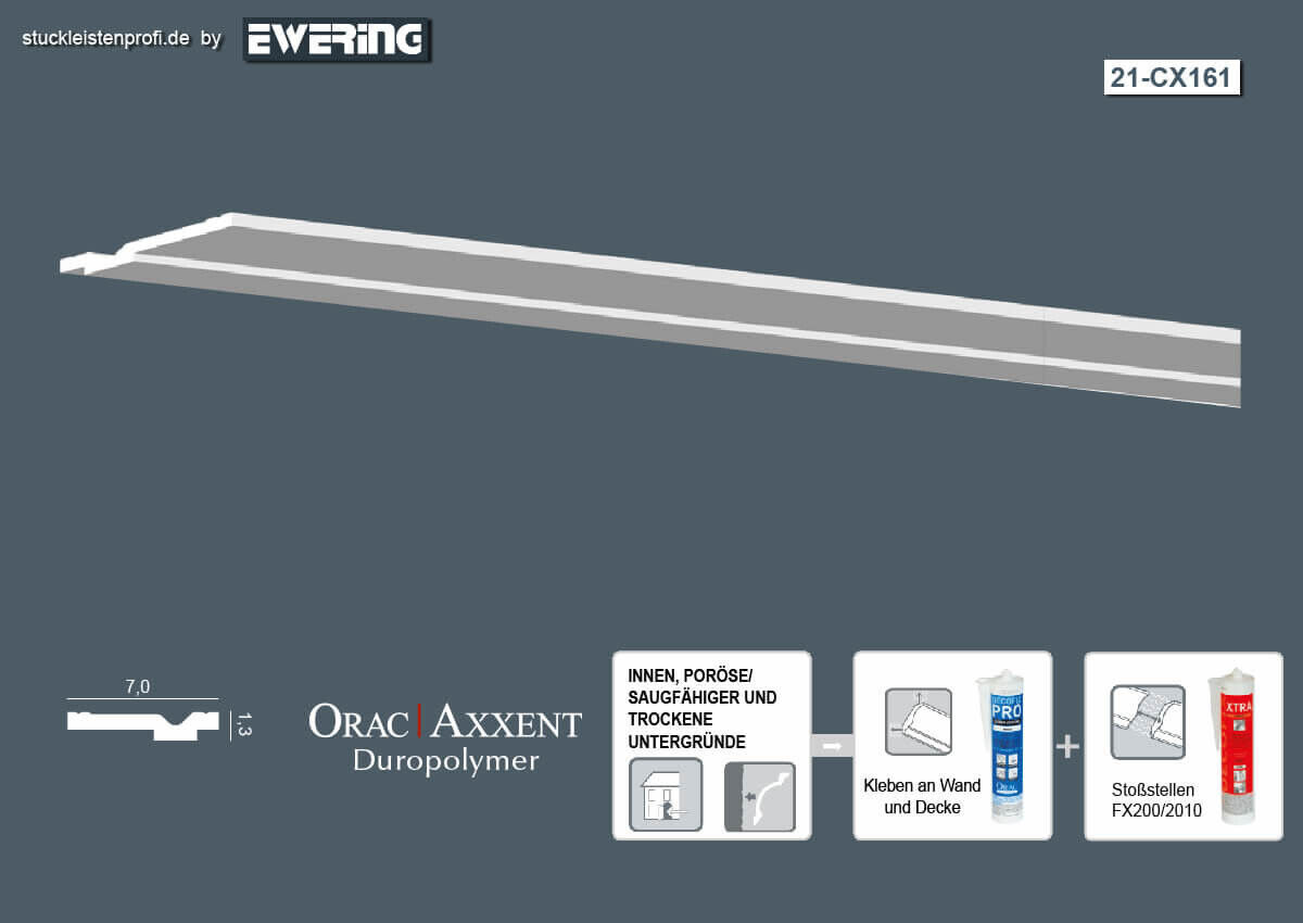 Deckenleiste CX161 Orac Decor Stuckleiste-CX161.1M