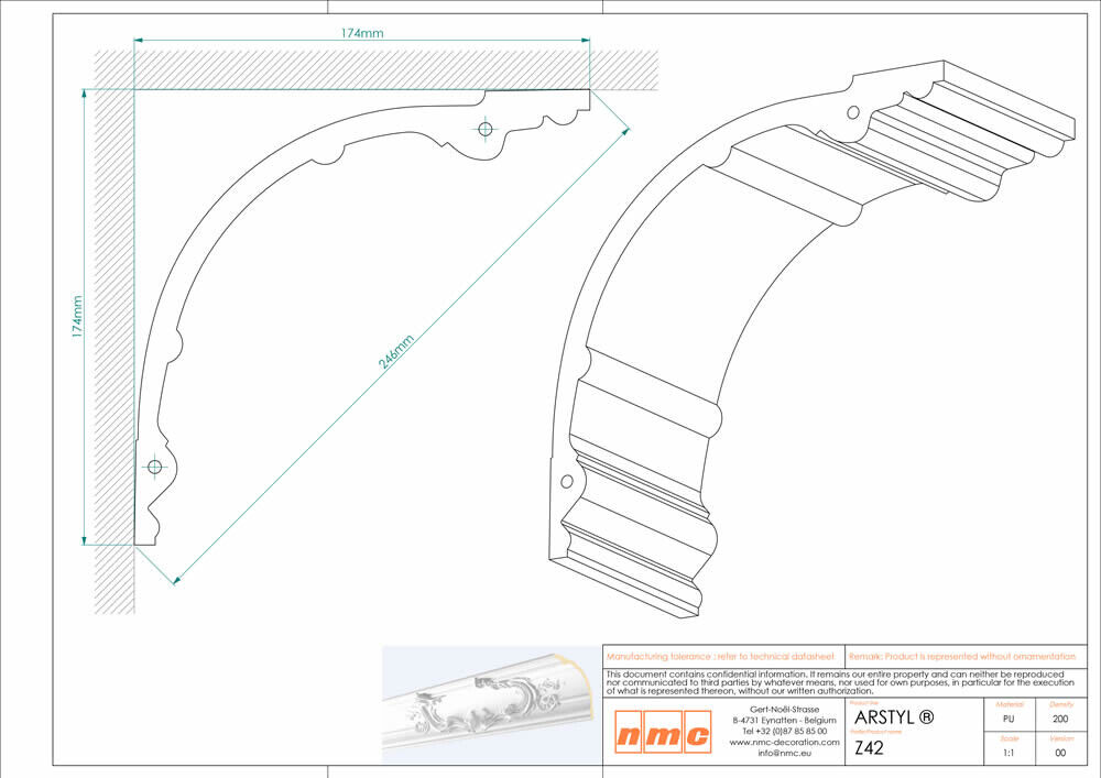 Leisten 2er Set NMC Z42 Noel Marquet Deckenleiste-x13-Z42