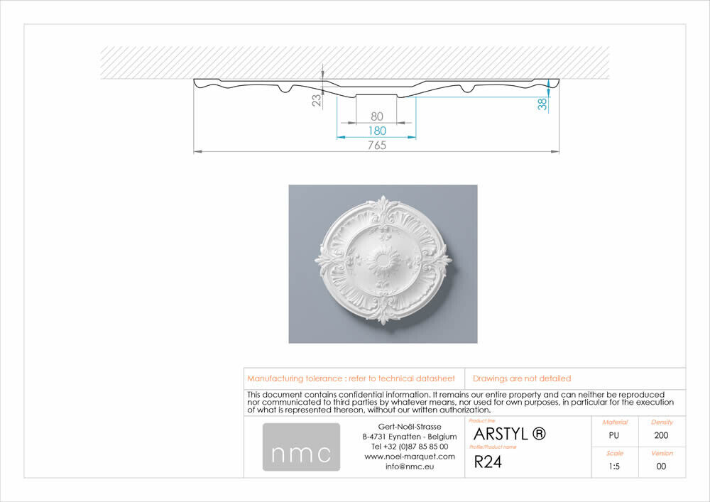 Rosette NMC R24 Noel Marquet Zierelement-x13-R24