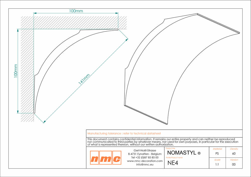 55er Stuckleisten Box NE4 Deckenleiste NMC Noel Marquet Pure-x13-NE4-VE