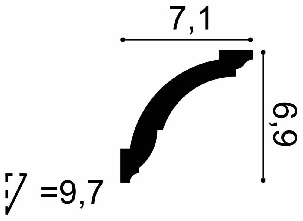 Deckenleiste CX101 Orac Decor Stuckleiste-CX101.1M