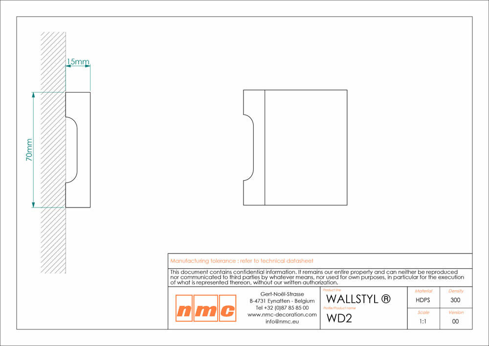 Wandleiste NMC WD2 Noel Marquet Stuckleiste-x13-WD2.1M