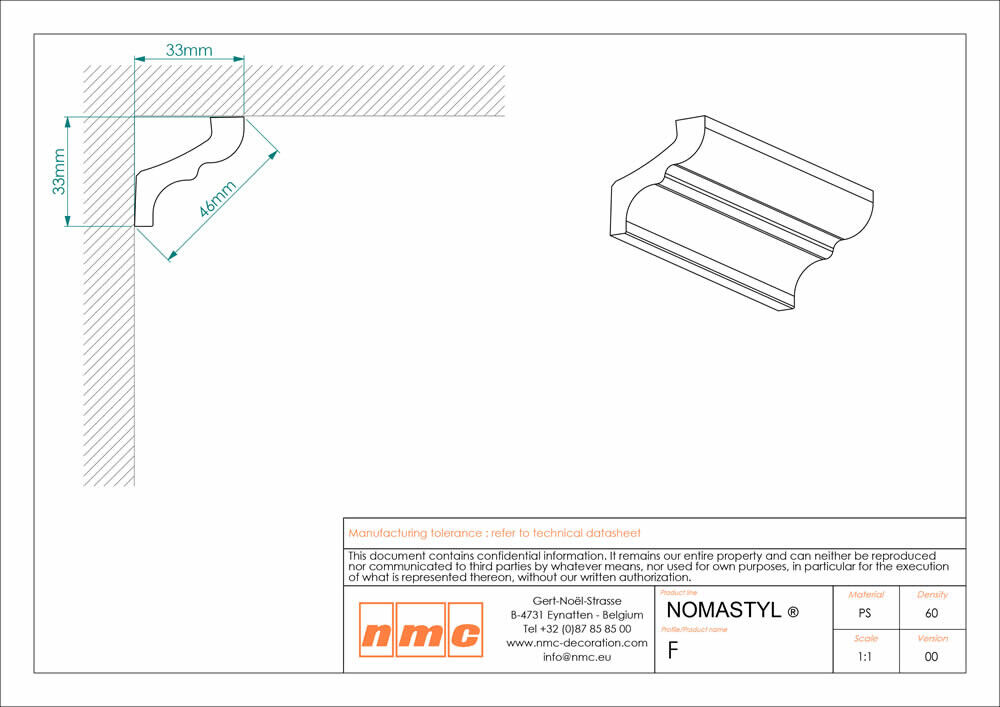 105er Stuckleisten Box Deckenleiste NMC F _L Noel Marquet Stuckleiste-x13-F-VE