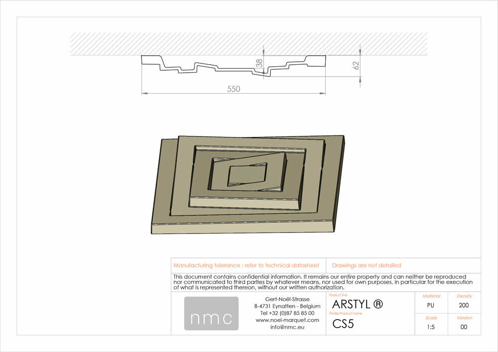 Rosette NMC CS5 Noel Marquet Deckenelement-x13-CS5