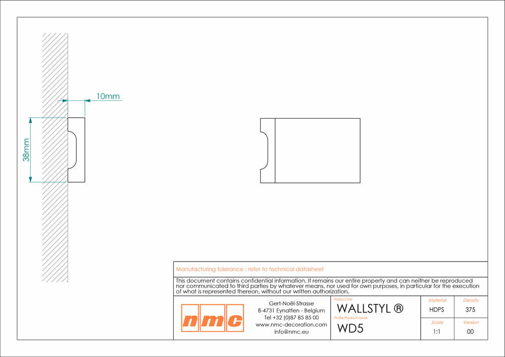 Wandleiste NMC WD5 Noel Marquet Stuckleiste WD 5-x13-WD5.1M