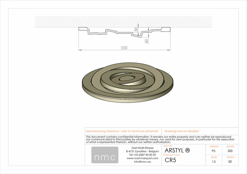 Rosette NMC CR5 Noel Marquet Deckenelement-x13-CR5